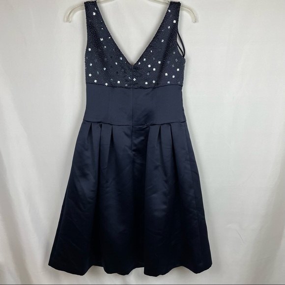 Talbots v neck beaded night dress fit and flare 6 NWT - Picture 6 of 8